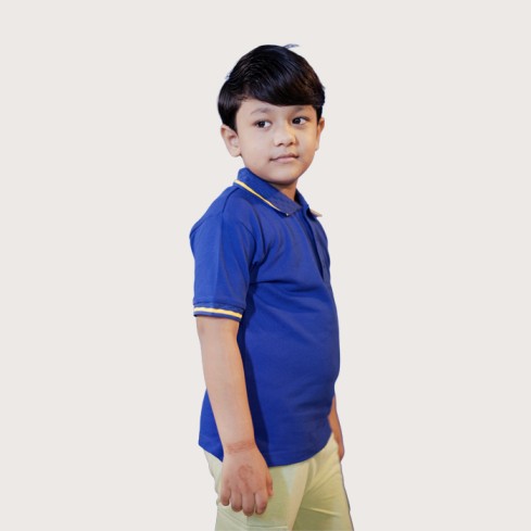 16 Kid’s Blue Polo T-Shirt