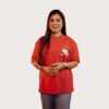 26 Ladies Drop Shoulder Sceptre Red T-Shirt