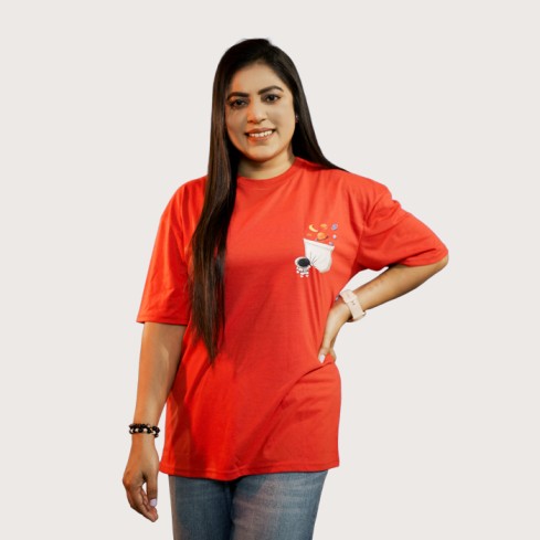 29 Ladies Drop Shoulder Sceptre Red T-Shirt