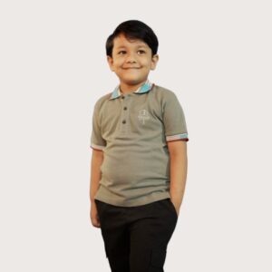 40 Kid’s Green Olive Polo T-Shirt