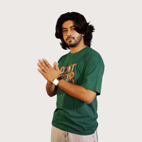 42 Men's Drop Shoulder Green T-Shirt