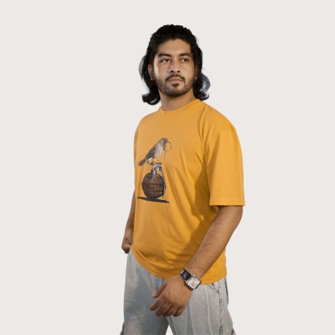 45 Men’s Drop Shoulder Yellow T-Shirt