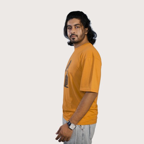 46 Men’s Drop Shoulder Yellow T-Shirt