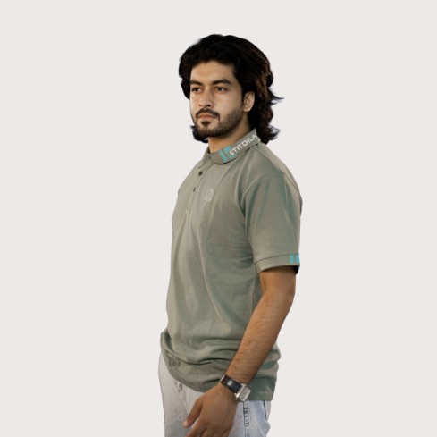 52 Men’s Polo Green Olive T-Shirt