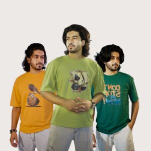 68 Men's Drop Shoulder Printed T-Shirt Combo