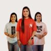 Ladies Drop Shoulder Printed T-Shirt Combo