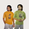 Men’s Drop Shoulder Printed T-Shirt 2Pcs Combo